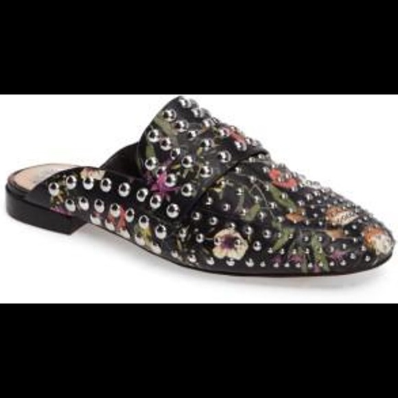 Vince Camuto Shoes - Vince Camuto Black Sessa Studded Leather Mule.